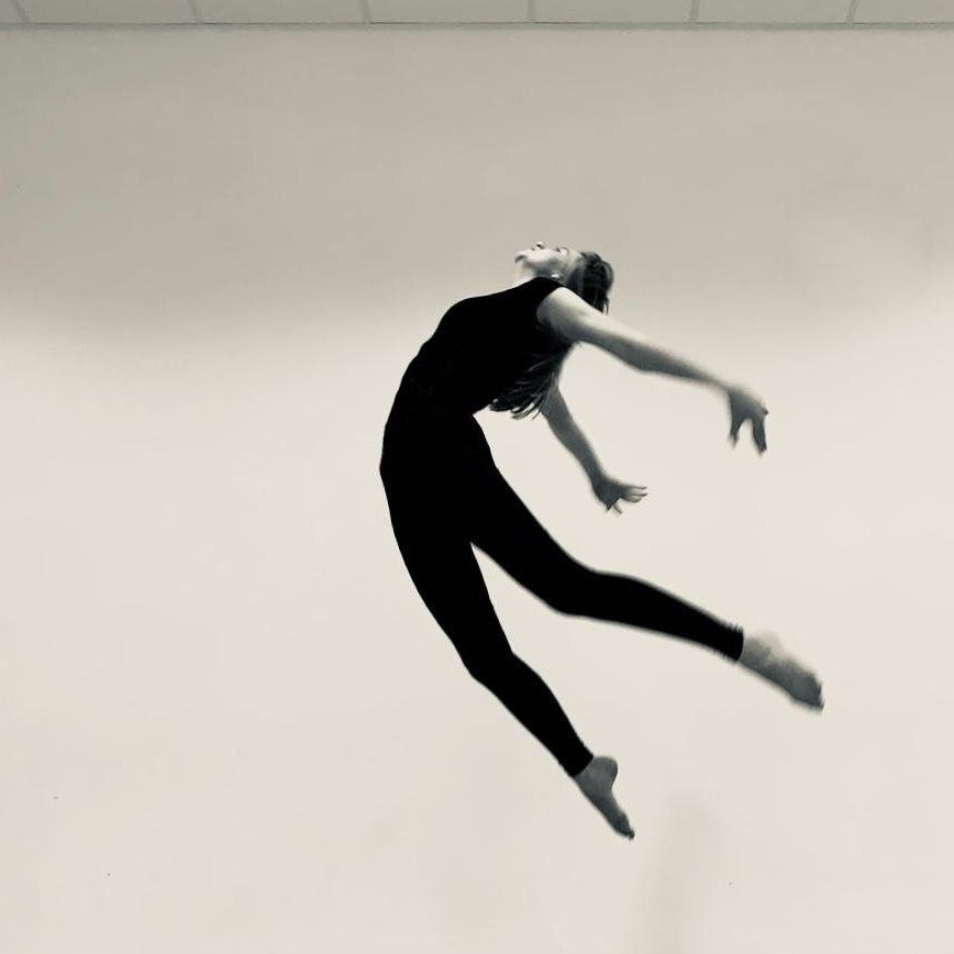 Flying young dancer