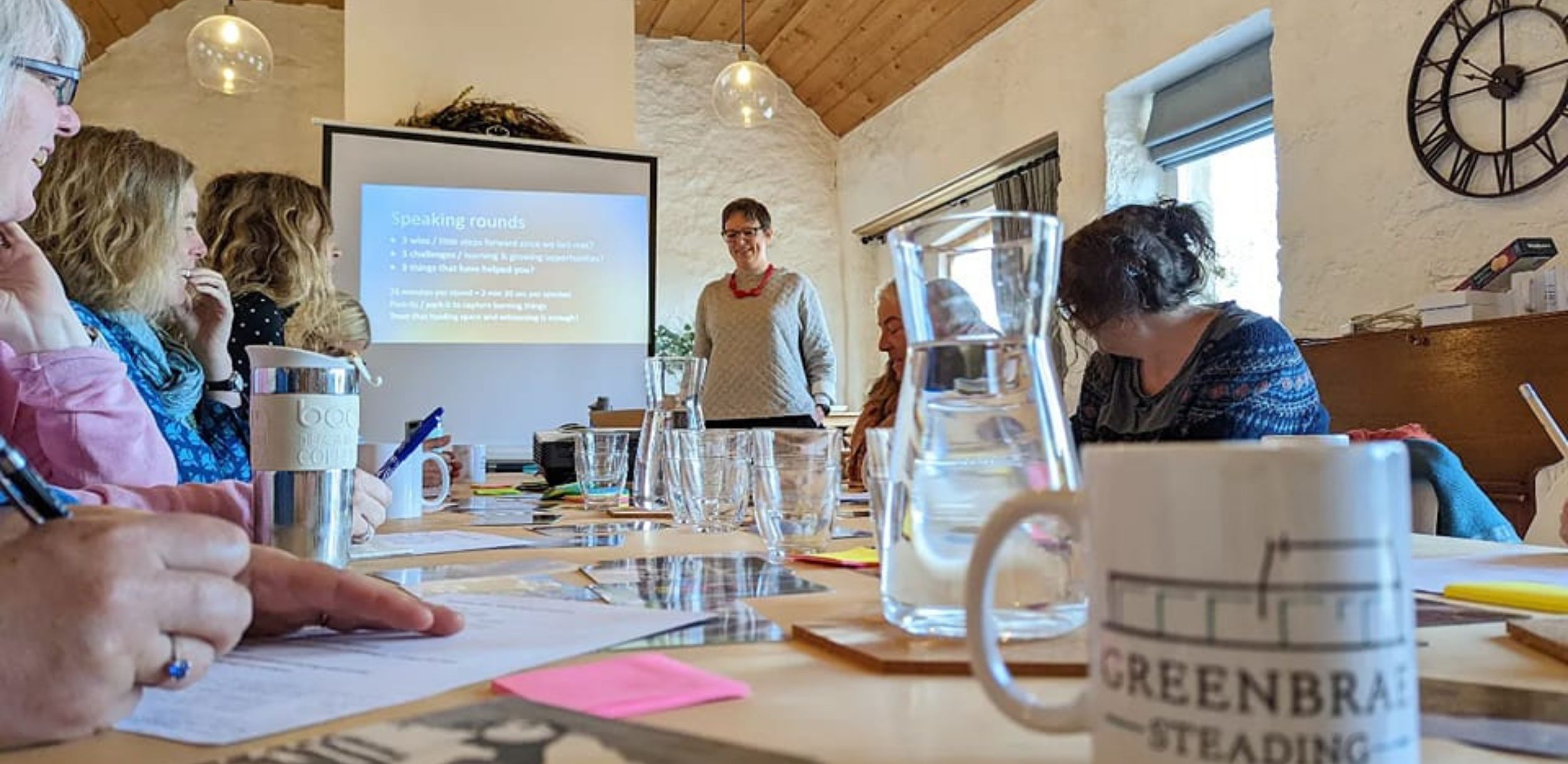 Tanya Paget and co.A snapshot of Greenbrae Steading in full use during another of MADE’s projects, Coaching for Creatives with Ellipsis Coaching. We are looking forward to using this space again for our cuppa and chat sessions.